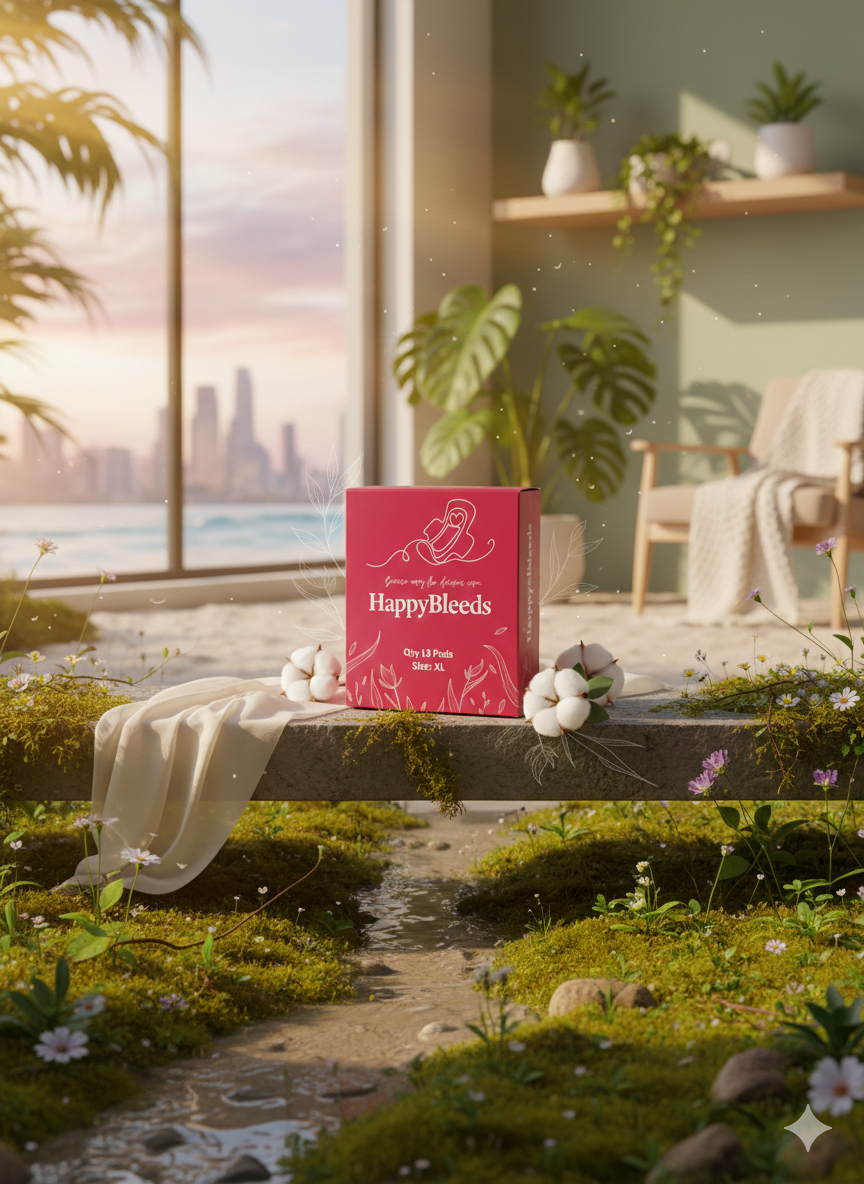 HappyBleeds Essential Care Box – 6 Pads (Trial Pack)